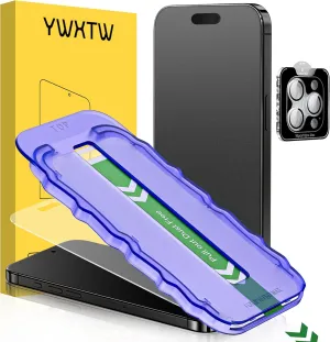 YWXTW 2 Pack Matte Screen Protector for iPhone 16 Pro Max 6.9 Inch   1 Set Camera Lens Protector, Anti Glare Anti Fingerprint 16 Pro Max Glass Screen Protector, Bubble Free, Smooth as Silk
