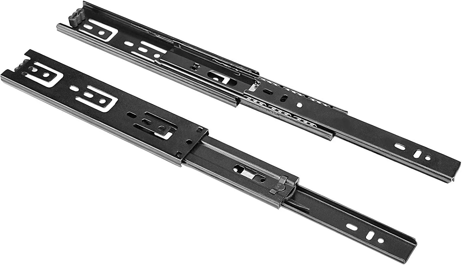 ZOENHOU 6 Paris 10 Inch Drawer Slides, Heavy Duty Metal Steel Ball Bearing Side Mount Drawer Slides with 48 Screws Whisper Quiet Black Furniture Drawer Slides