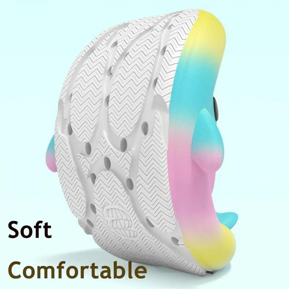 Zureto Original Shark Slides Upgraded, Cloudy Shark Slides Anti-Slip House Slippers Beach Shoes