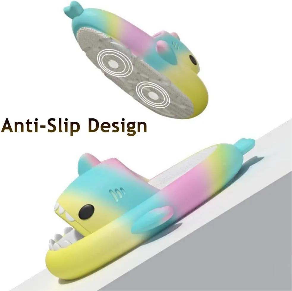 Zureto Original Shark Slides Upgraded, Cloudy Shark Slides Anti-Slip House Slippers Beach Shoes