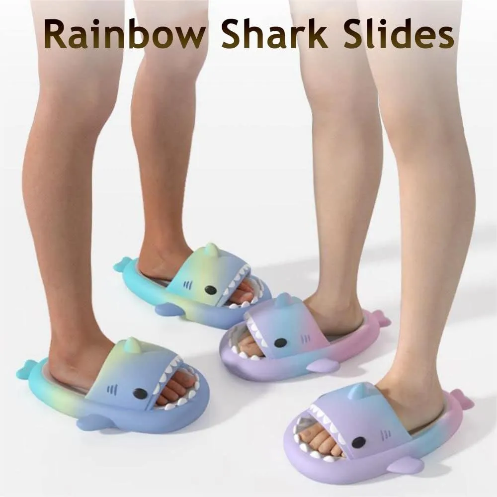 Zureto Original Shark Slides Upgraded, Cloudy Shark Slides Anti-Slip House Slippers Beach Shoes